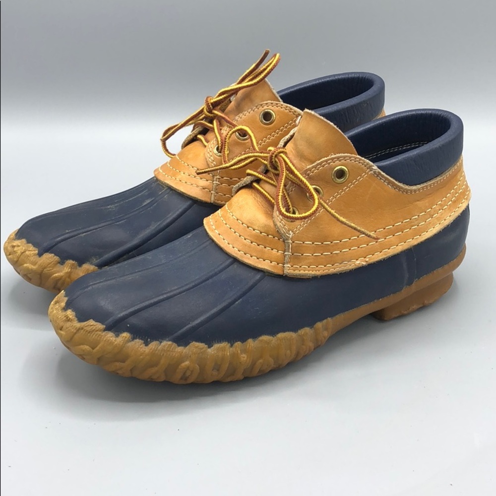 Maine Hunting Shoe LL Bean Navy Tan SZ 8 BIN#8
